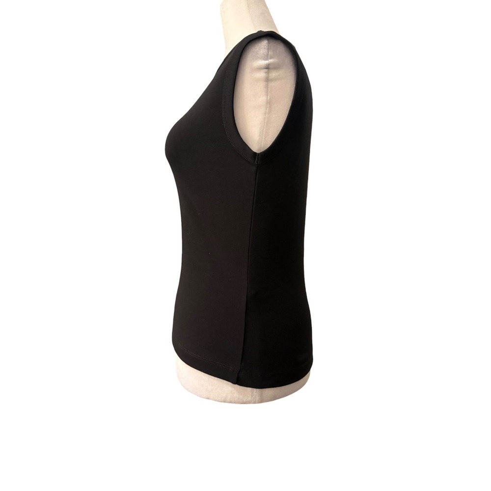Madewell The '90s Shell Tank in Compact Cotton Black Womens Small NZ781 - Picture 3 of 8